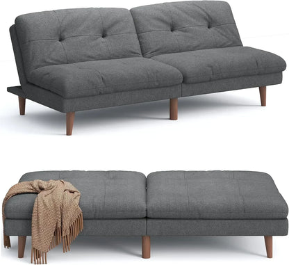 Futon Sofa Bed Fabric Couch Adjustable Sleeper Sofa Bed