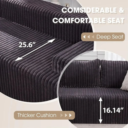 Cloud Modular Sectional Sofa Couch L-Shape Memory Foam