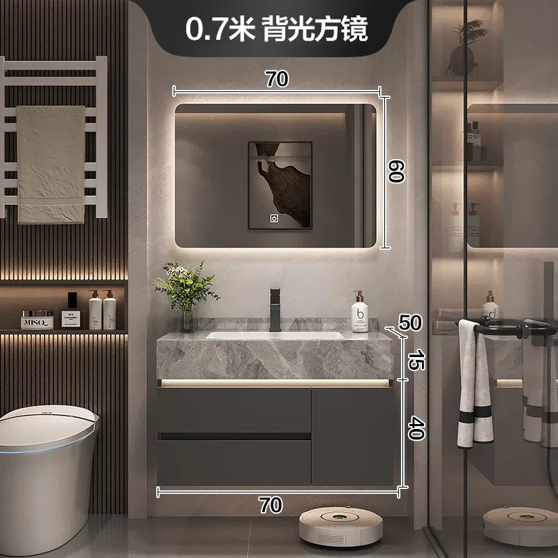Paper Drawers Bathroom Cabinet Organizer Storage Mirror Accessories