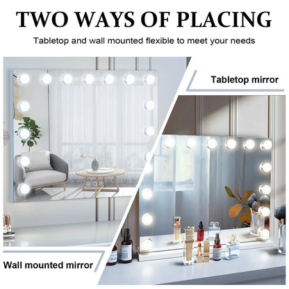 FENCHILIN Vanity Mirror w/ Hollywood Lighted Makeup Mirror