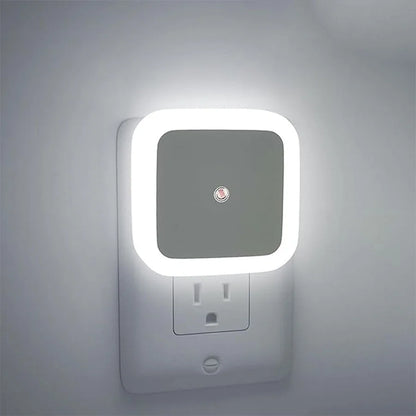 Plug in Dimmable Led Night Light with Auto Dusk to Dawn Sensor, for Hallway Bedroom，4Pack white light