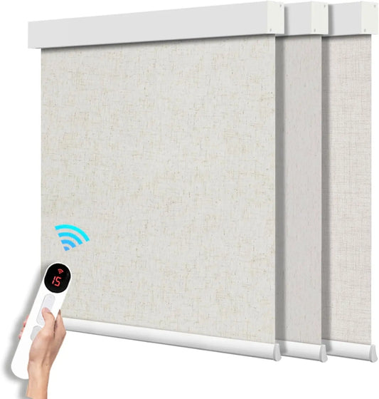 Motorized TUYA WIFI Google Home Aleax Control  100% blackout Roller Blinds for Windows