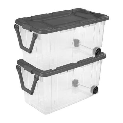Sterlite Extra Large Storage Bin, 40 Gallon Wheeled Plastic Storage