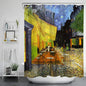 1pc Van Gogh Painting Anti-mildew Shower Curtain Polyester