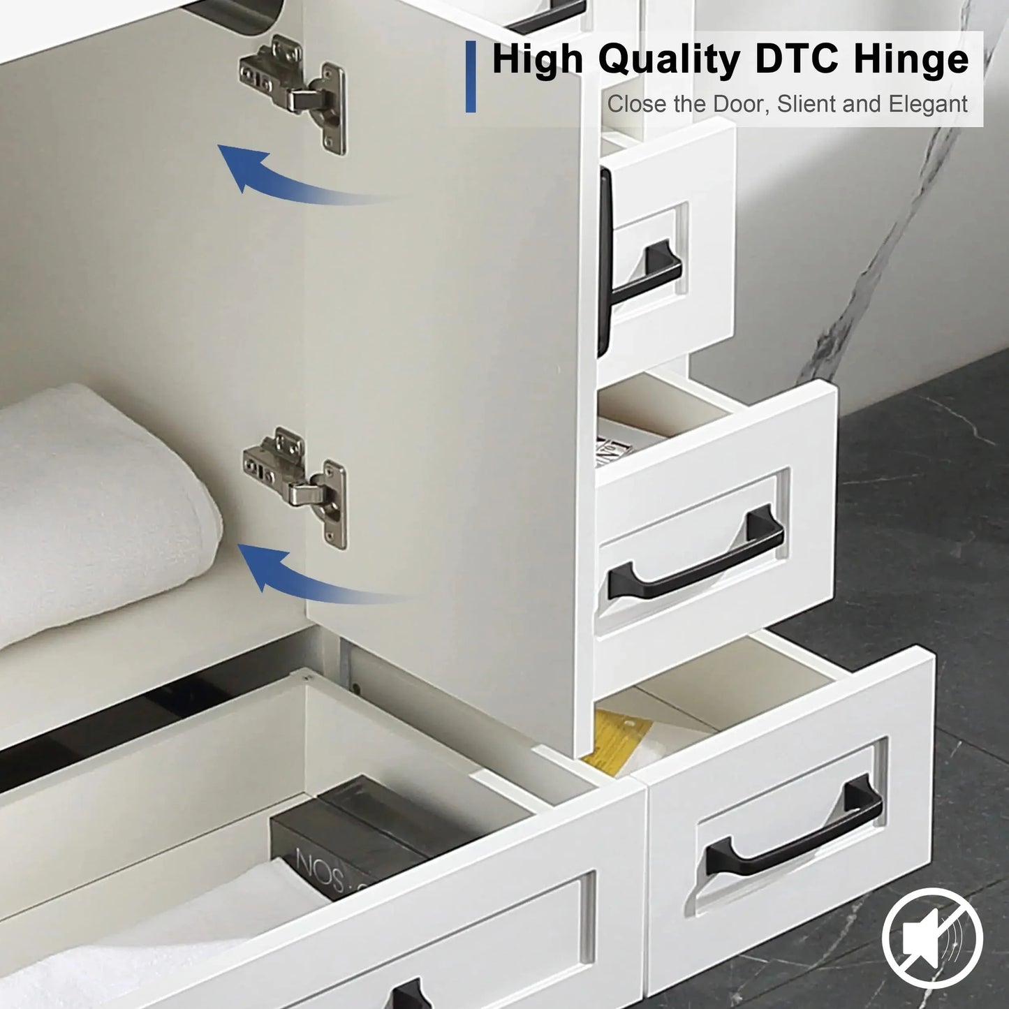 18" Modern Bathroom Furniture Wash Vanity Storage Cabinet