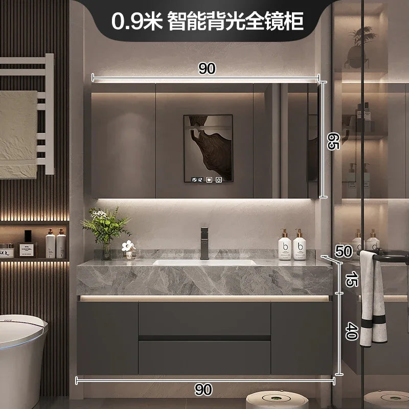 Paper Drawers Bathroom Cabinet Organizer Storage Mirror Accessories