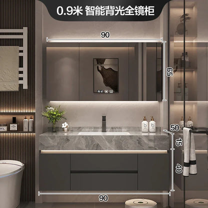 Paper Drawers Bathroom Cabinet Organizer Storage Mirror Accessories