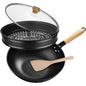 Non-Stick Wok w/ Steamer Basket,12 Inches Stir Fry Pans