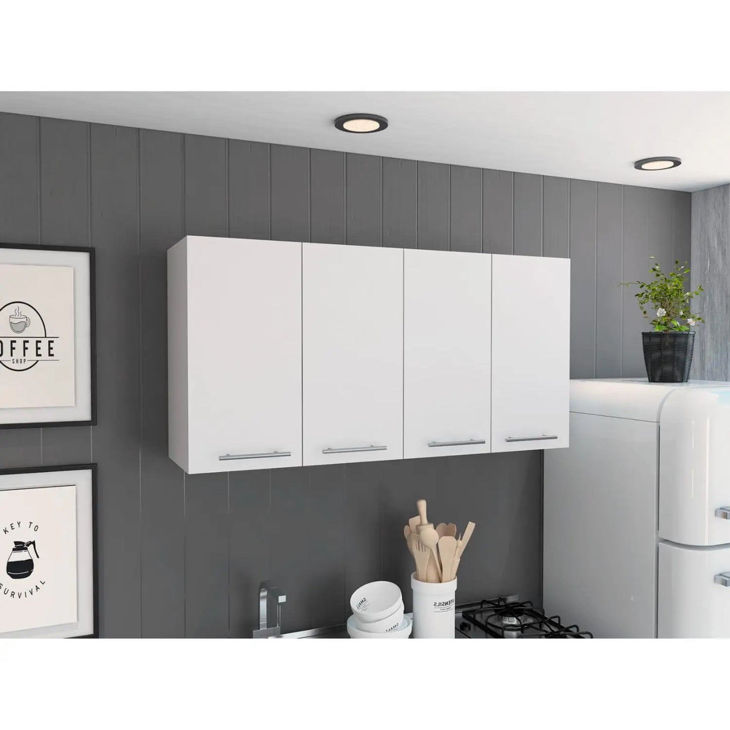 120" Four Door Wall Cabinet