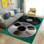 3D Classical Music Vintage Vinyl Record Area Rug, Carpet Rug for Living Room