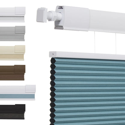 No Tools No Drill Top-Down Bottom Up Honeycomb Blinds for Windows, 1" Cell Fabric Cordless