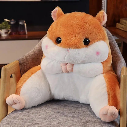 Cute Hamster Backrest Car Office Seat Cushion
