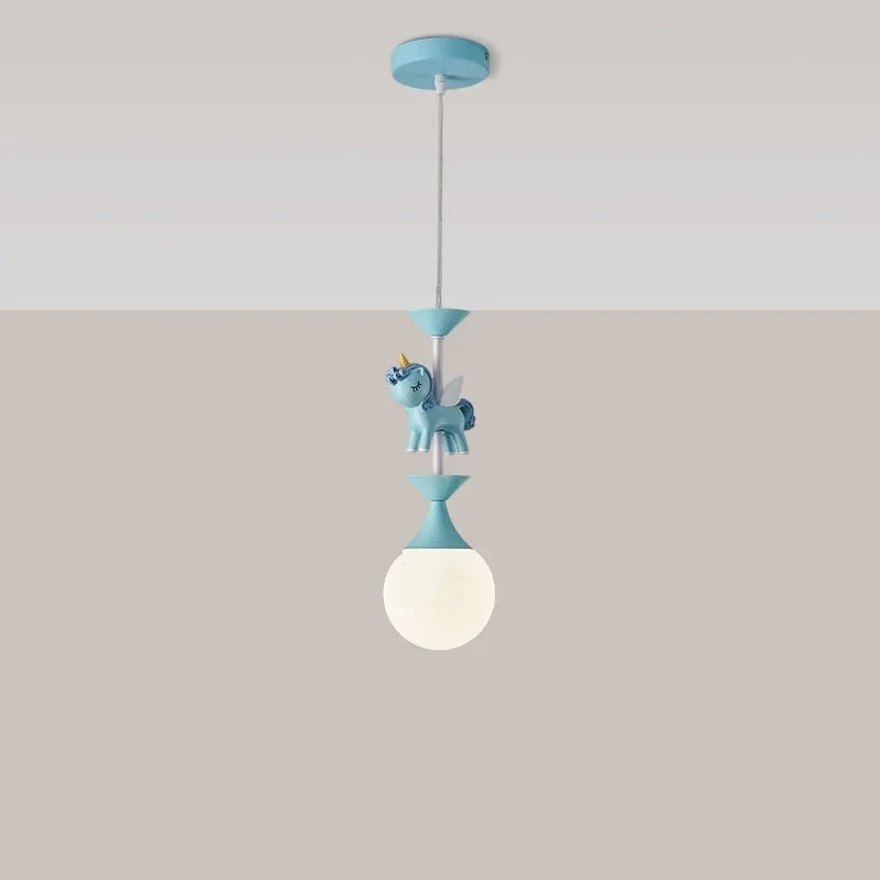 Children's room pendant princess bed cartoon boy girl Nordic creative Pegasus baby lamp