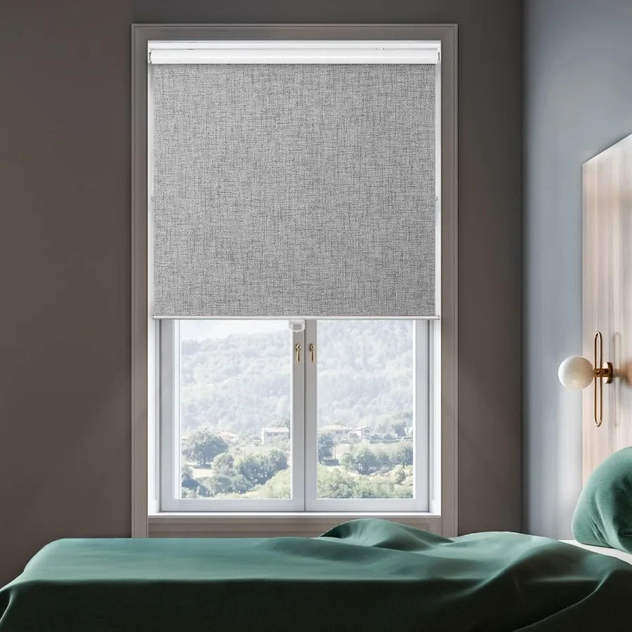 100 Blackout Roller Window Shades Window Blinds Cordless W /Thermal Insulated