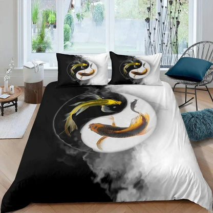 Koi Duvet Cover Sets for Kids Teens Adults Queen Size Quilt Covers