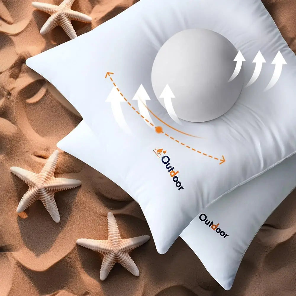 2-Pack Waterproof Outdoor Throw Pillow Inserts