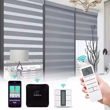 2025Customizable Blinds Polyester Fabric Horizontal Wi-Fi Control Wireles
