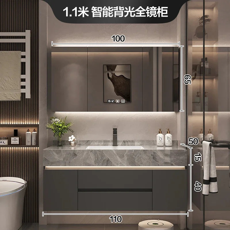 Paper Drawers Bathroom Cabinet Organizer Storage Mirror Accessories