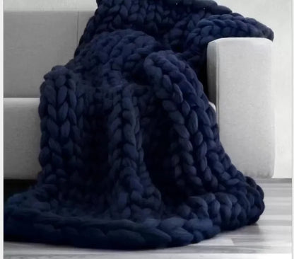 Handmade Chunky Knit Blanket Large