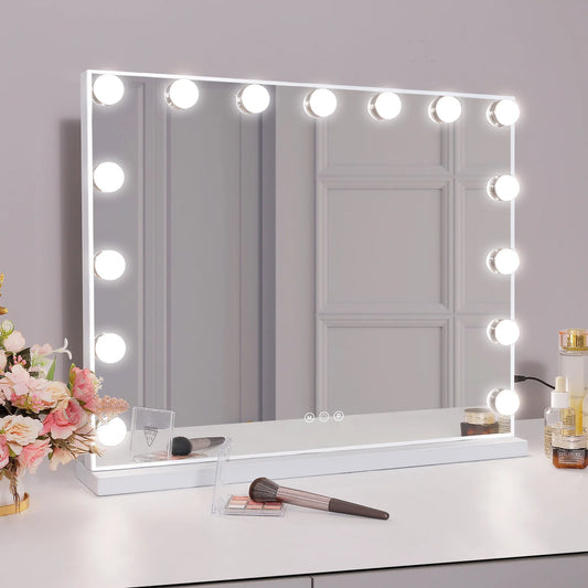 FENCHILIN Vanity Mirror w/ Hollywood Lighted Makeup Mirror
