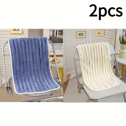 2pcs Luxury Bath Towels - Super Absorbent Coral Flock