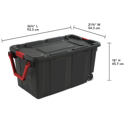 Sterlite Extra Large Storage Bin, 40 Gallon Wheeled Plastic Storage