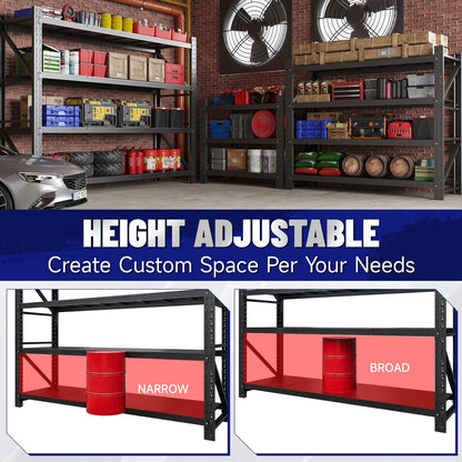 7000lb Heavy Duty Steel Shelves 79"W, Garage/Warehouse/Storage Rack