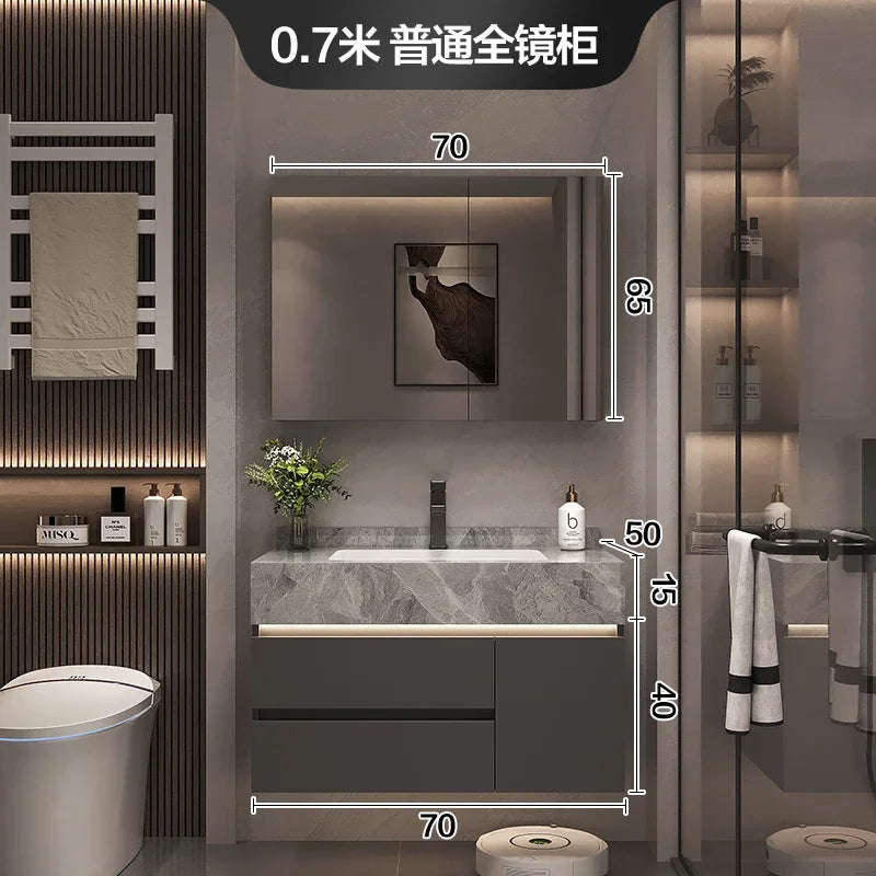 Paper Drawers Bathroom Cabinet Organizer Storage Mirror Accessories