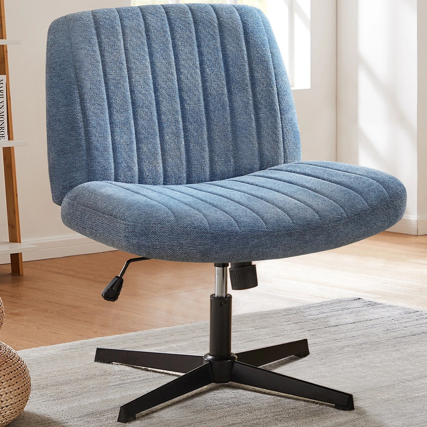 JHK Cross Legged Office Living Room Rocking Gaming Chair Adjustable Swivel