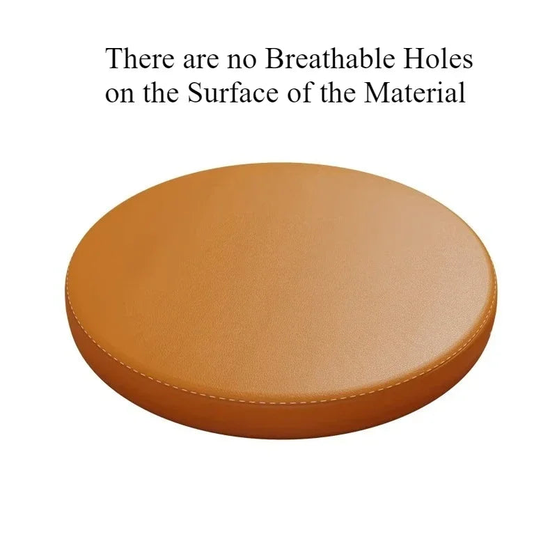 Premium Memory Foam Round Cushion PU Leather