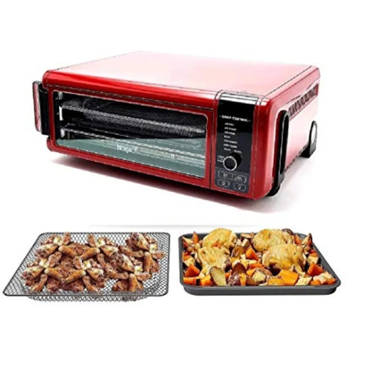 Air Fry Large Toaster Oven with Flip-Away Design for Easy Storage Dehydrate Function Keep Warm 1800W