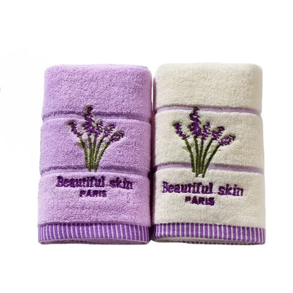 High Quality Bath Towel Cotton Embroidery Lavender Aromatherapy