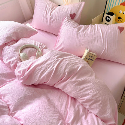 Bedding Set Adults Kids Twin Full Queen Size Soft Bed Flat Sheet Pillowcases