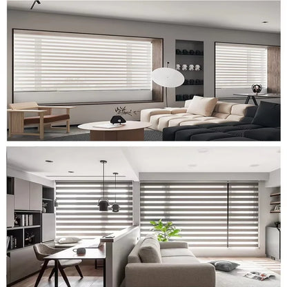 2025Customizable Blinds Polyester Fabric Horizontal Wi-Fi Control Wireles