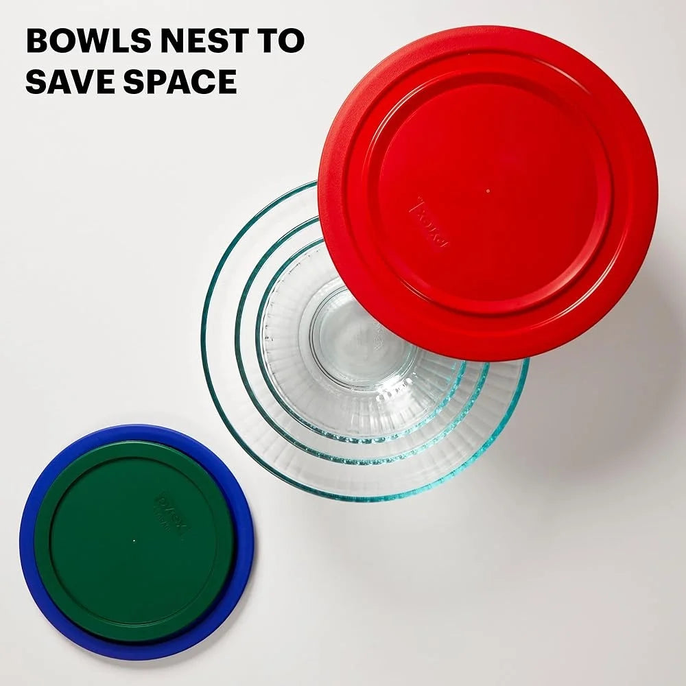 Sculpted Glass Mixing Bowls Microwave Dishwasher Safe