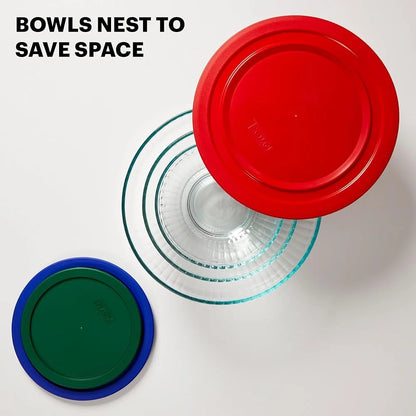 Sculpted Glass Mixing Bowls Microwave Dishwasher Safe