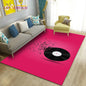 3D Classical Music Vintage Vinyl Record Area Rug, Carpet Rug for Living Room