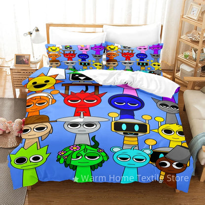 Sprunk Bedding Set Incretion 3D Printed Music Game Duvet Cover