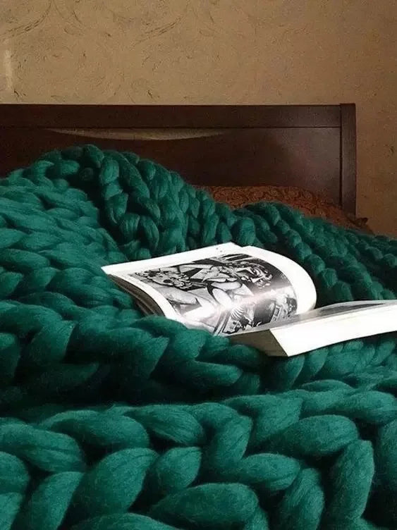 Handmade Chunky Knit Blanket Large