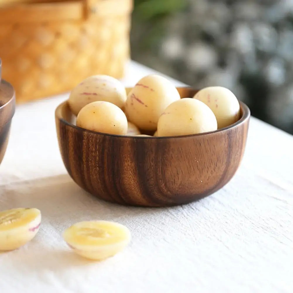 Salad Bowl Japanese Practical Wooden Soup Bowl
