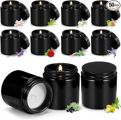 50 Pcs Mini Scented Small Jars Candles 10 Fragrances Relief Aromatherapy