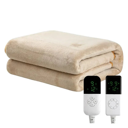 220V Coral Fleece Throw Heated Electric Sheet Heating Blanket Mattress