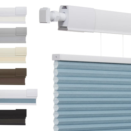 No Tools No Drill Top-Down Bottom Up Honeycomb Blinds for Windows, 1" Cell Fabric Cordless
