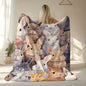 Charming Easter Bunny & Egg Basket Throw Blanket