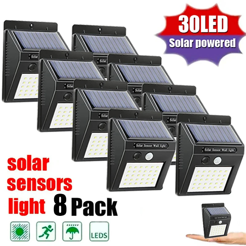 30 LED Solar Light PIR Motion Sensor Wall Light Outdoor Solar Lamp Waterproof