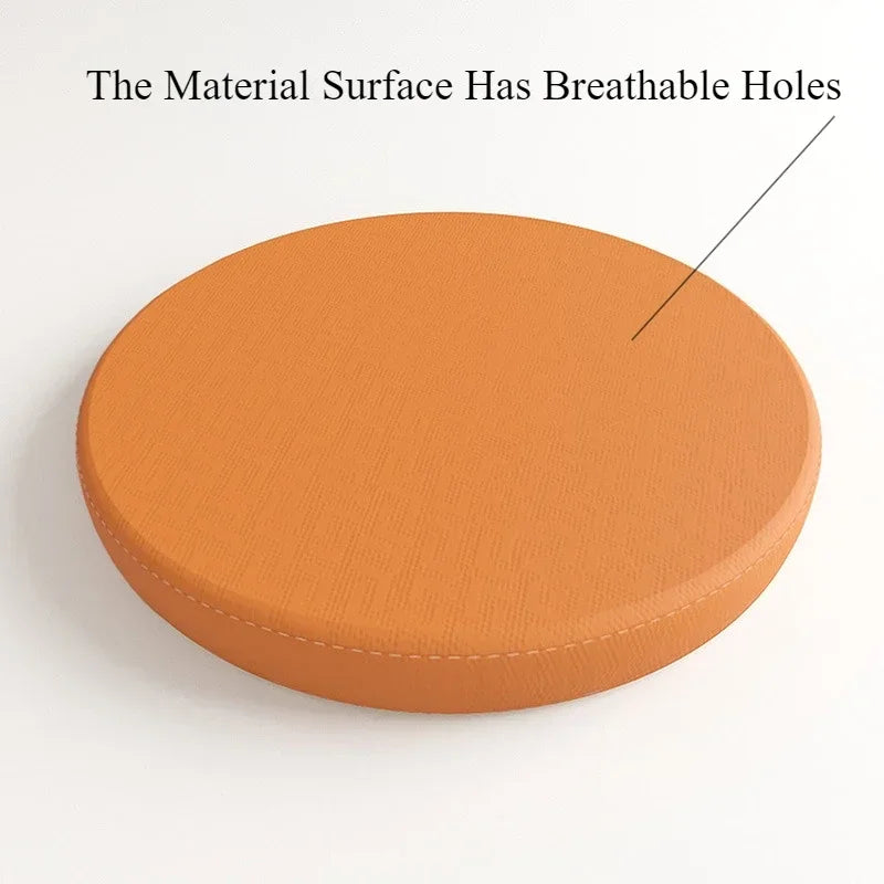 Premium Memory Foam Round Cushion PU Leather