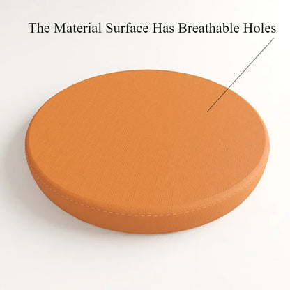 Premium Memory Foam Round Cushion PU Leather