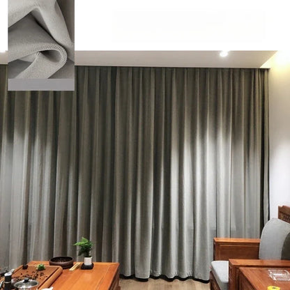 Gray Velvet Curtains Luxury Soft Chenille Blackout
