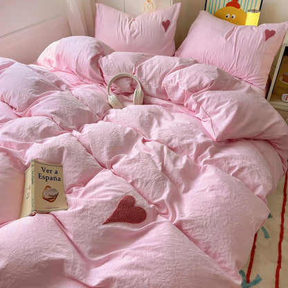 Bedding Set Adults Kids Twin Full Queen Size Soft Bed Flat Sheet Pillowcases