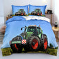 3D Printing Tractor Bedding Set Boys Tractors Duvet Cover Set with Pillowcase